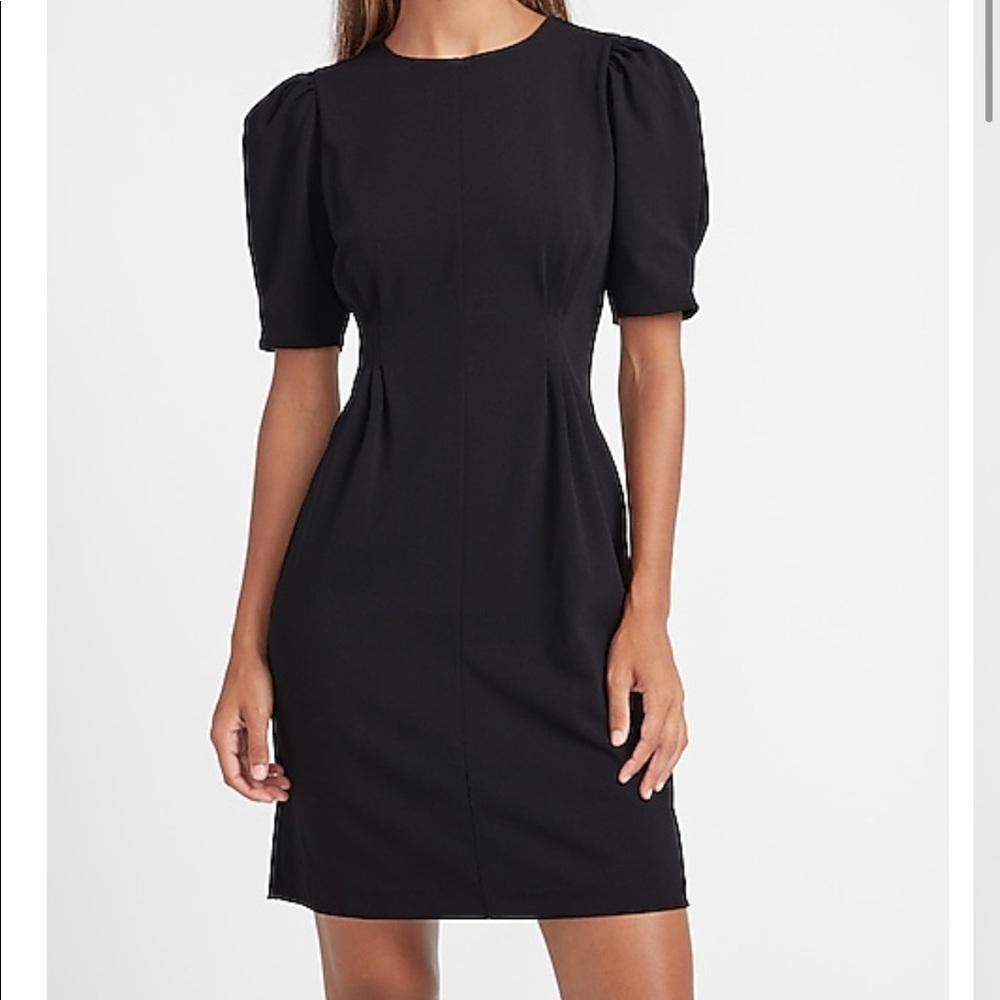 NWT Puff sleeve black dress